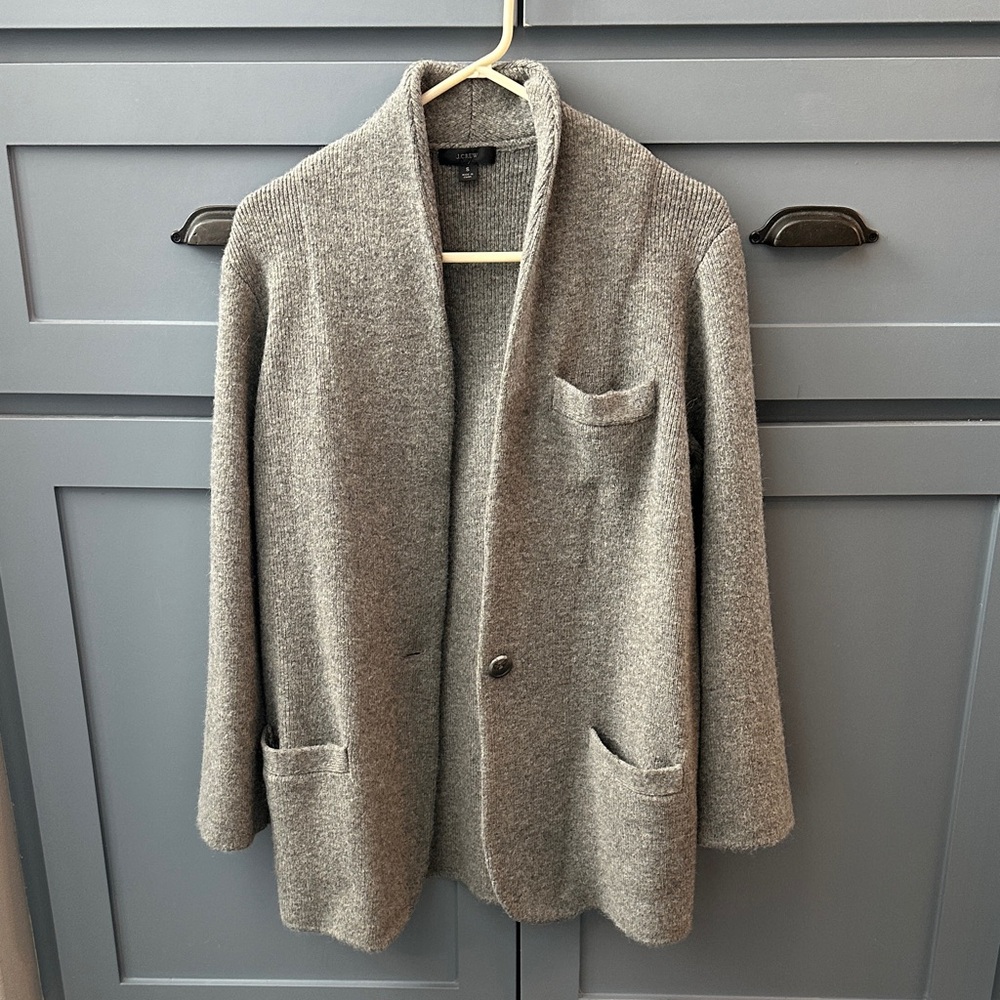 J. Crew Women's Gray Cardigan Blazer